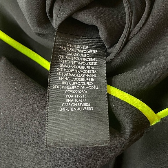 Alice + Olivia Jeri Black Neon Green Piped Jumpsuit | Sleeveless V-Neck Size 2 - Picture 7 of 13